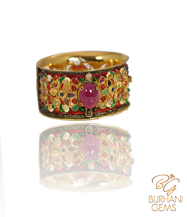 DESIGNER CABOCHON RUBY BRACELET