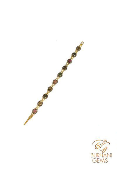 MULTI COLORED TOURMALINE TENNIS BRACELET