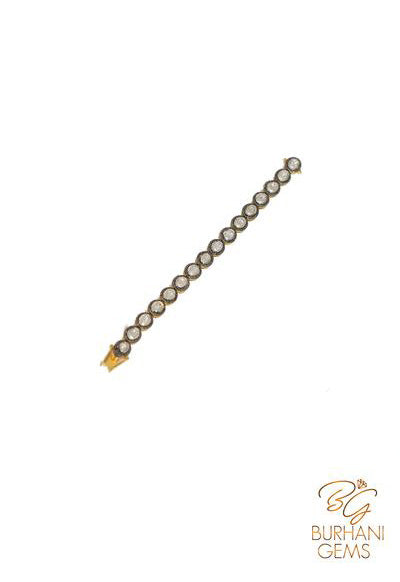 PAVE ROSE CUT DIAMOND TENNIS BRACELET