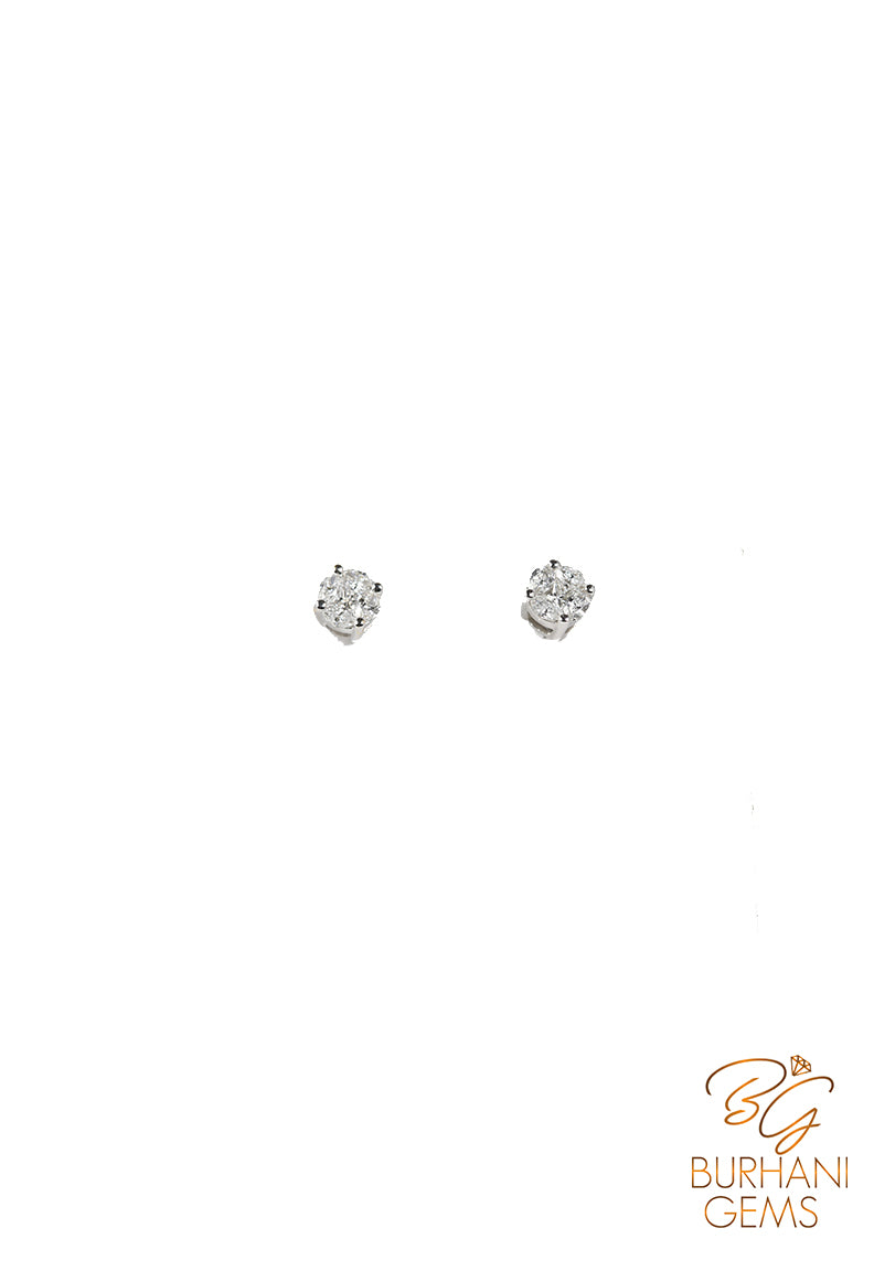 18KT GOLD DIAMOND STUD EARRINGS