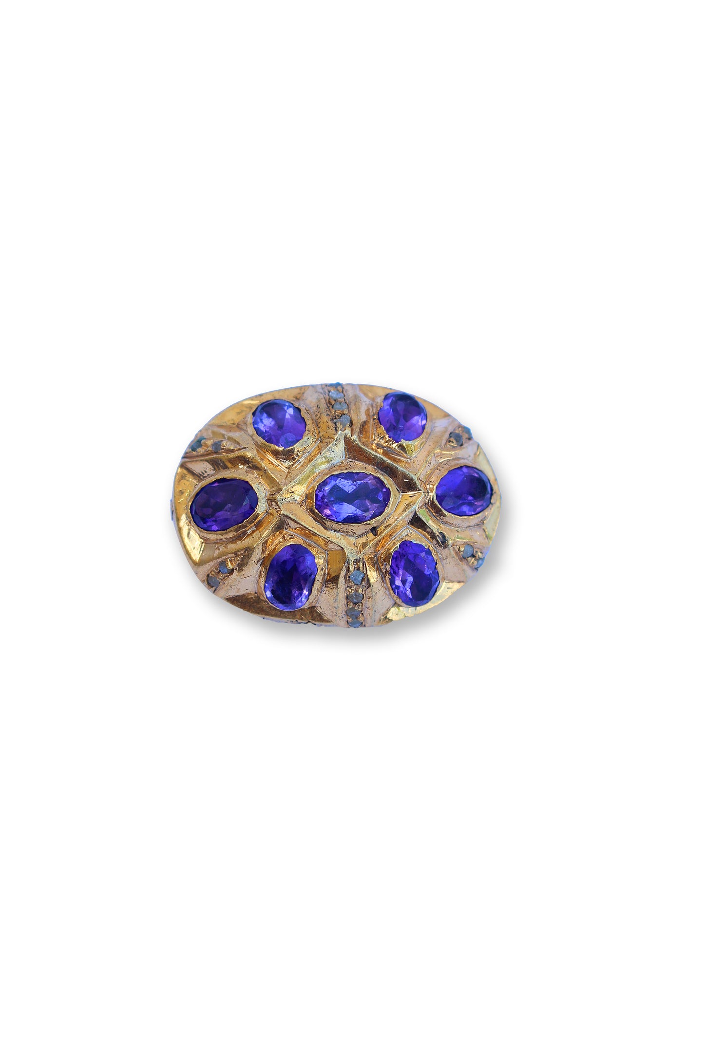 PAVE DIAMOND AMETHYST BEAD