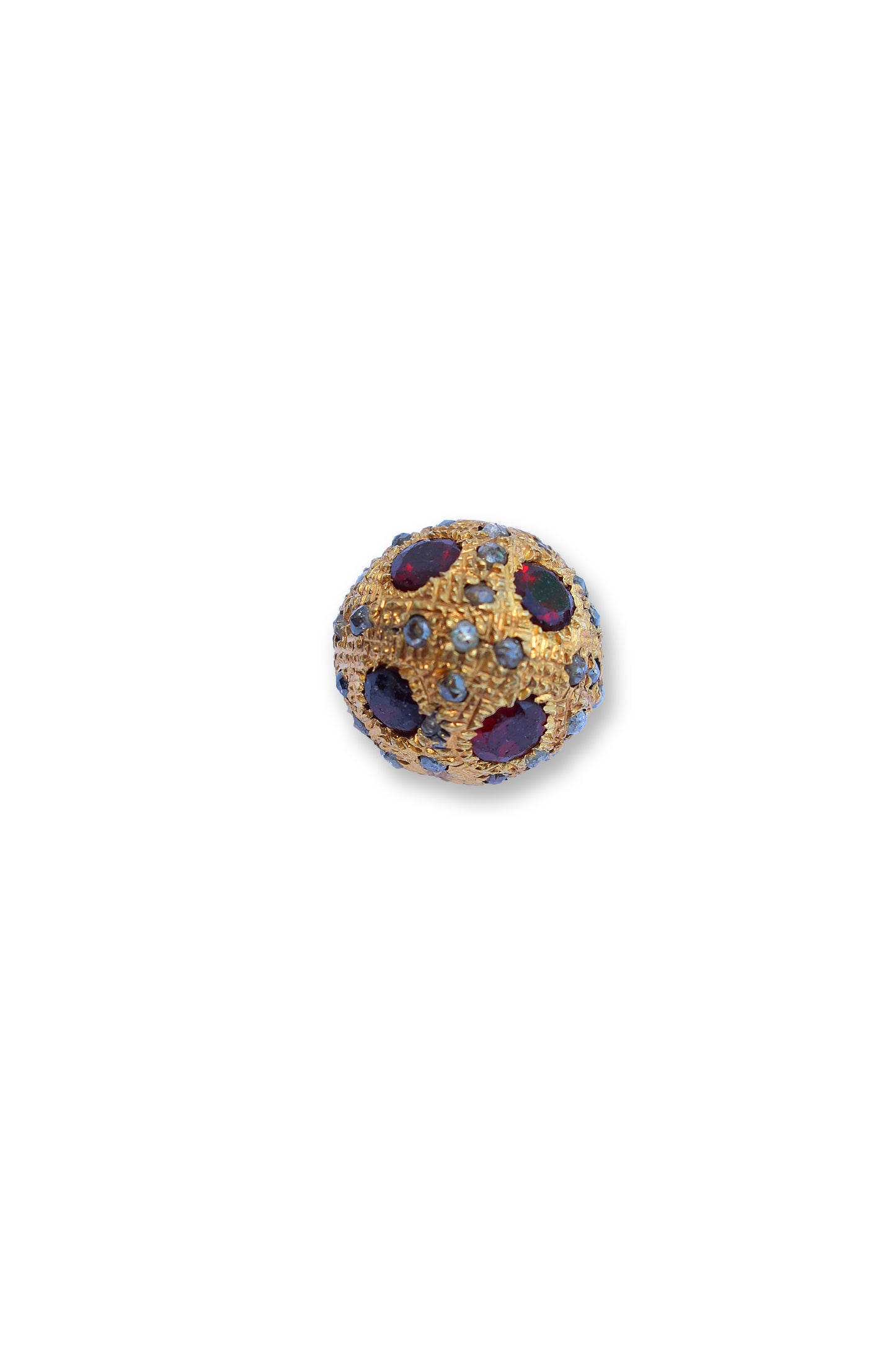 GOLD PAVE GARNET BEAD
