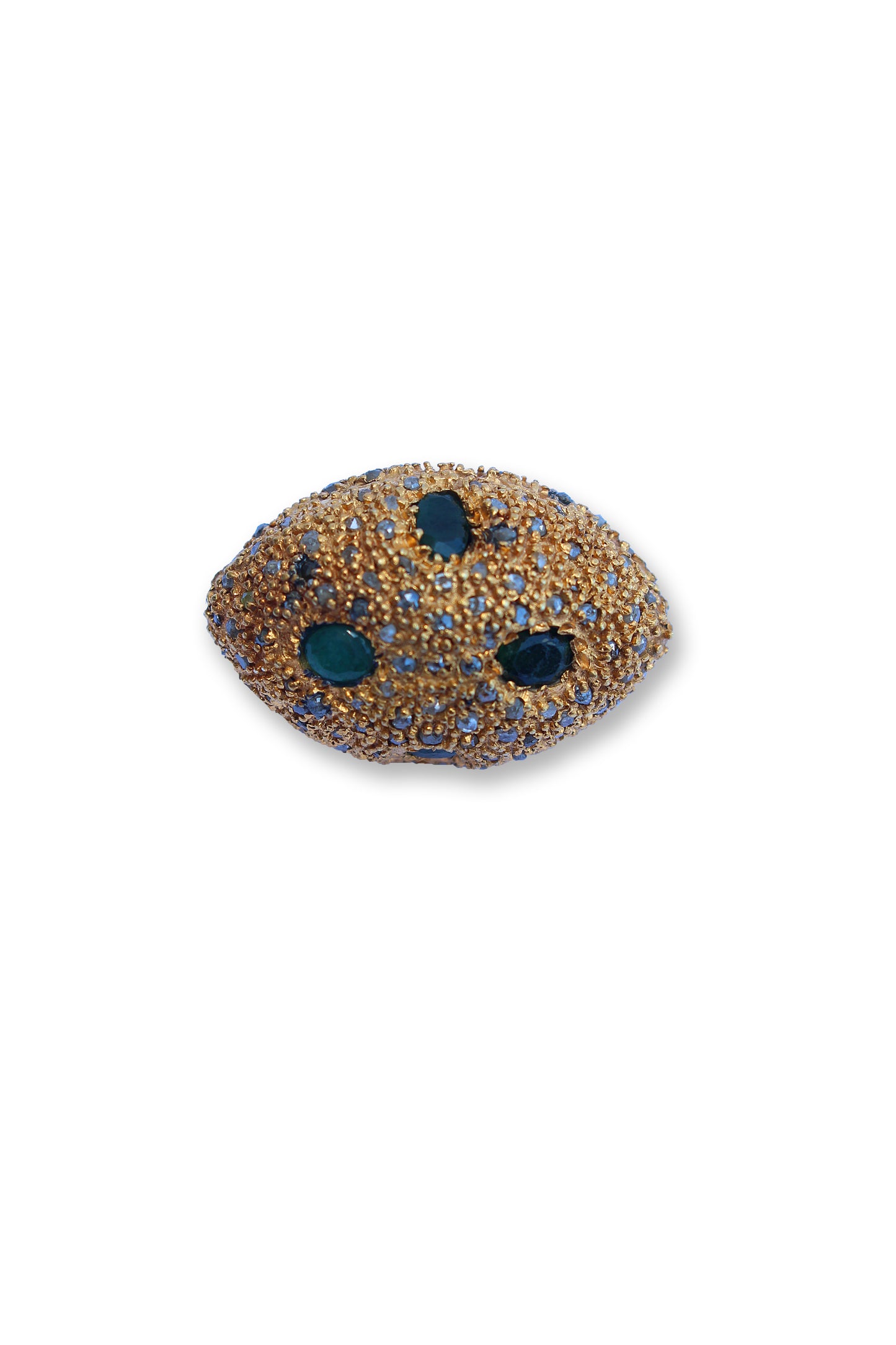EMERALD PAVE DIAMOND GOLD BEAD