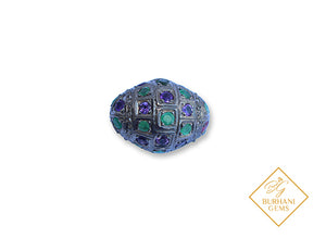 GOLD PAVE MULTICOLORED  BEAD