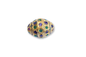 GOLD PAVE MULTICOLORED  BEAD
