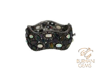 BLACK OPAL ROSECUT DIAMOND BRACELET