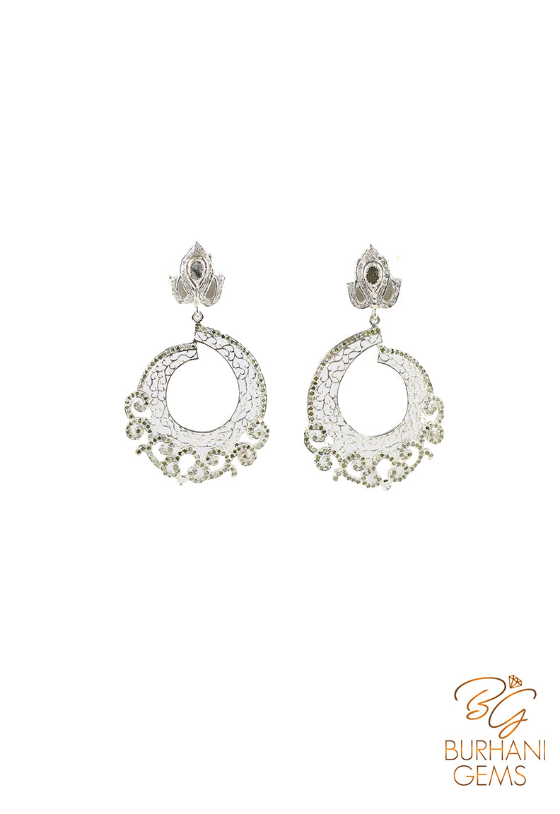 FILIGREE PAVE DIAMOND EARRINGS