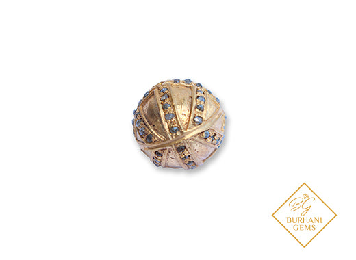 DIAMOND PAVE BEAD GOLD BALL