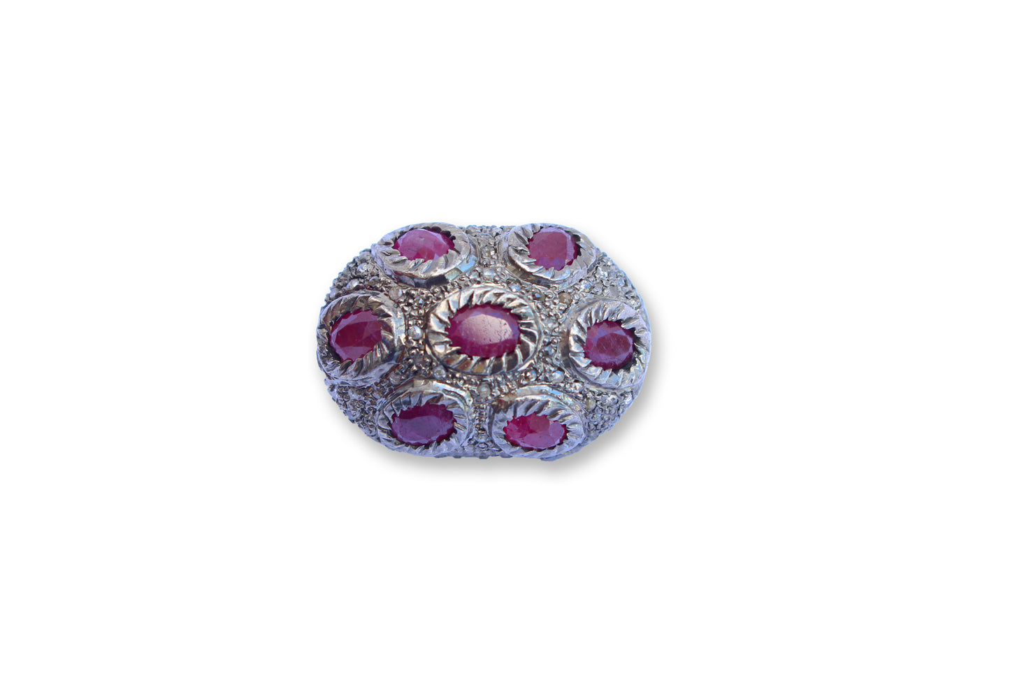 PAVE DIAMOND RUBY BEAD