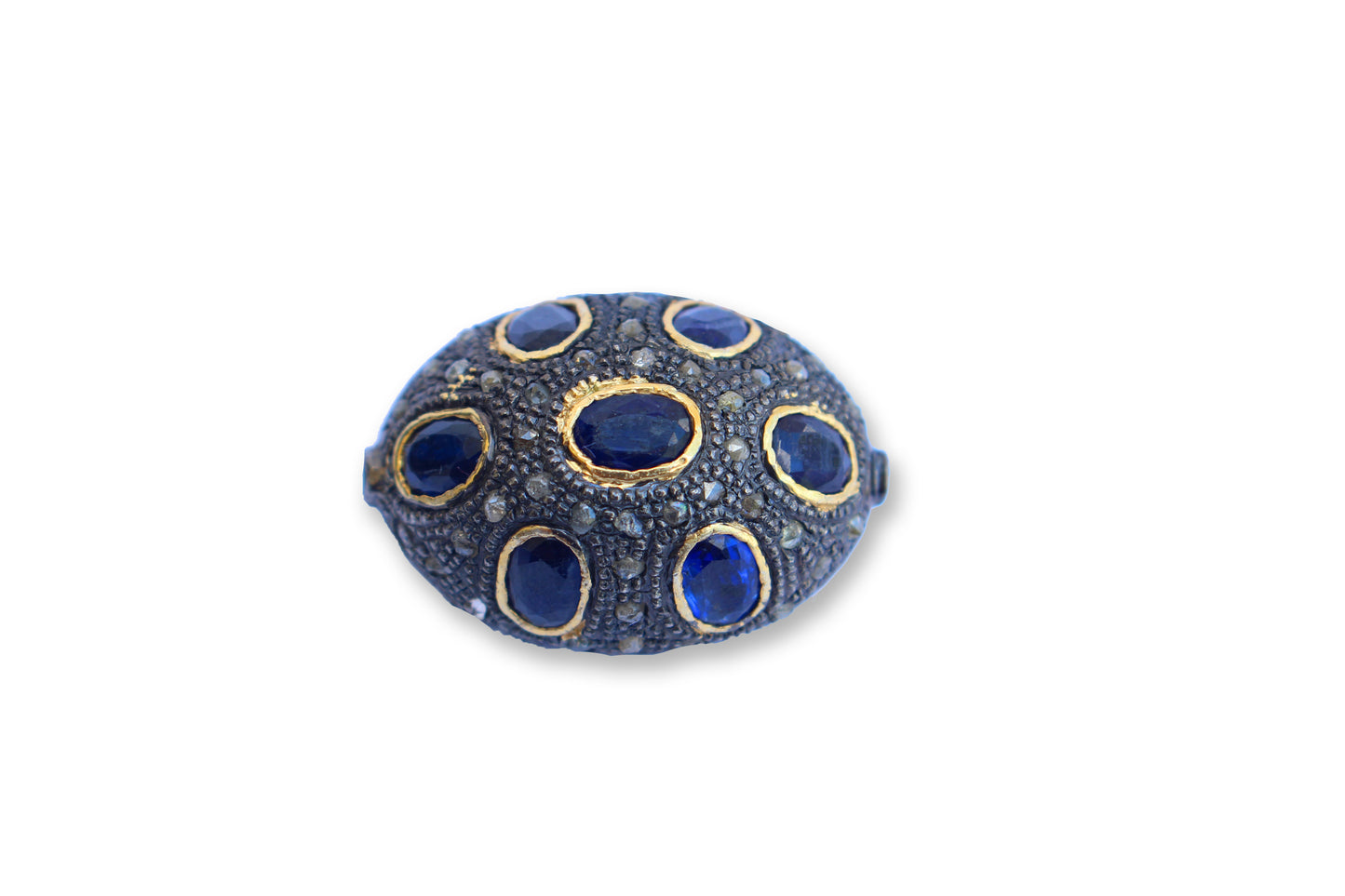 PAVE DIAMOND SAPPHIRE BEAD