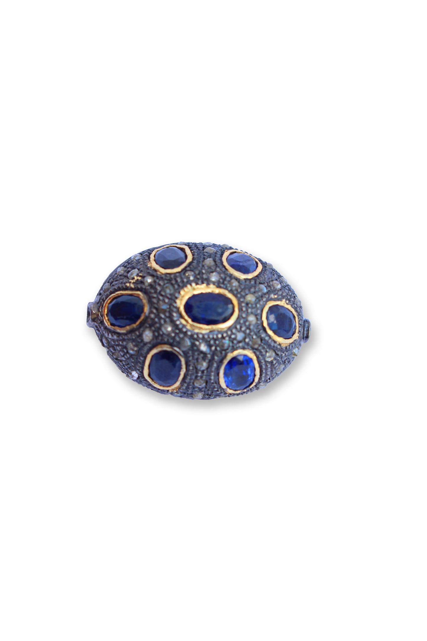 PAVE DIAMOND SAPPHIRE BEAD