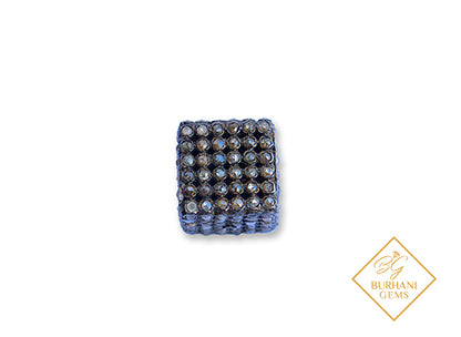 Rose Cut Diamond Square Pave Bead