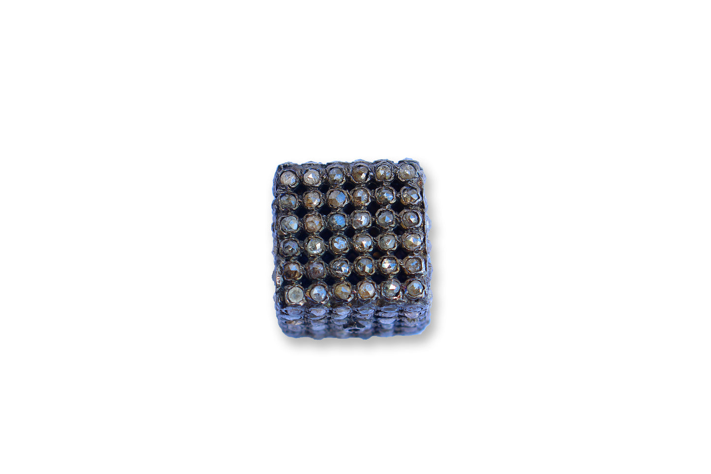 Rose Cut Diamond Square Pave Bead