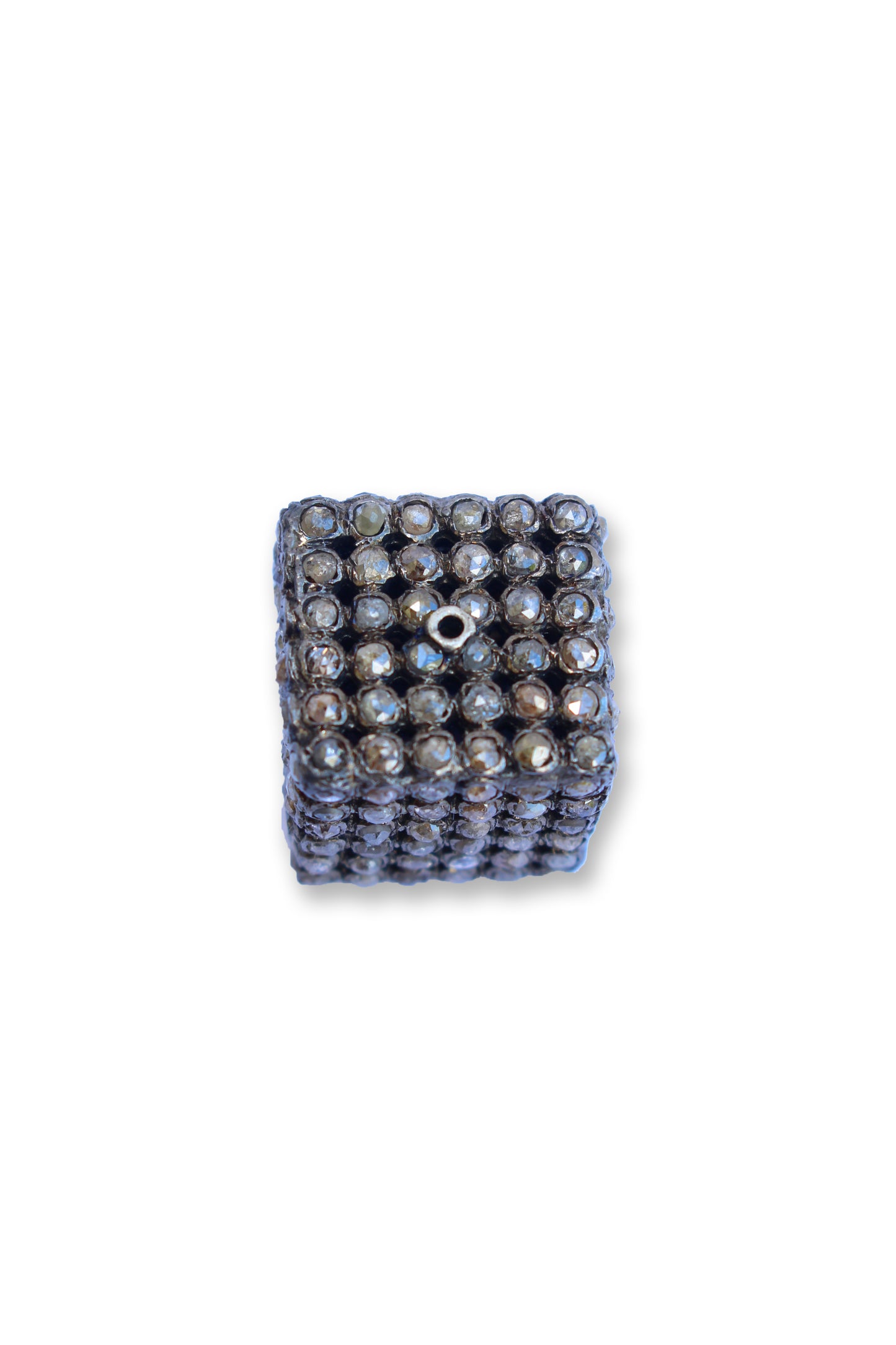 Rose Cut Diamond Square Pave Bead