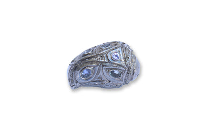 NUT PAVE DIAMOND TANZANITE BEAD