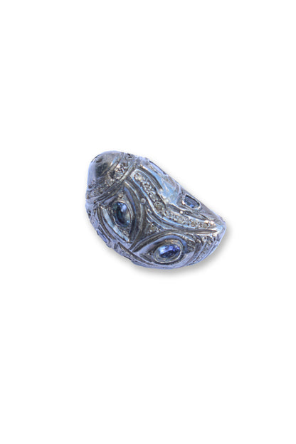 NUT PAVE DIAMOND TANZANITE BEAD