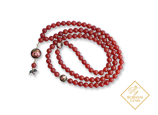 CARNELIAN (AKIK) DESIGNER TASBEEH