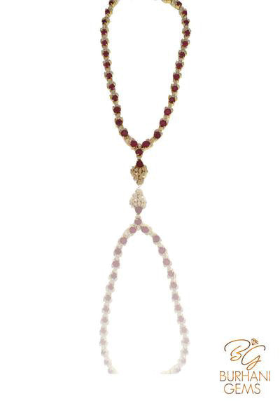 Ruby Rosecut Diamond  Necklace