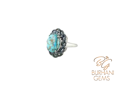 ARIZONA TURQUOISE RING WITH SAPPHIRE